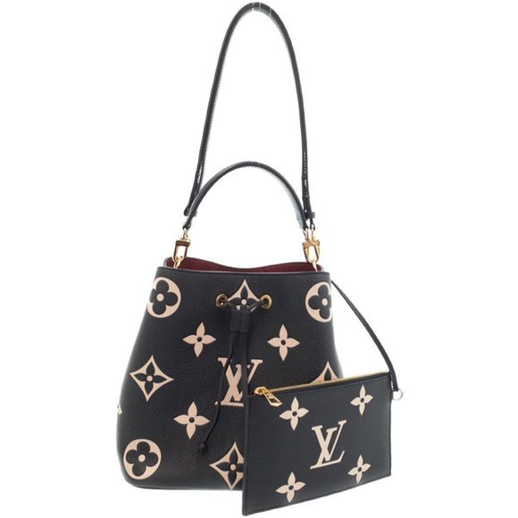 Louis Vuitton Bicolor Monogram Emplant Neonoe MM Black - Picture 1 of 9